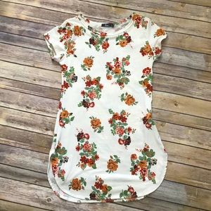 Cream Floral Pattern Dress